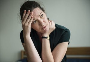 a woman at an acute stress disorder treatment center