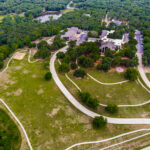 Aerial view of entire Santé Center for Healing campus